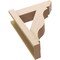 Ekena Millwork 6-in W x 18-in D x 22-in H Funston Slat Rough Cedar Woodgrain TimberThane Outlooker, Primed Tan OUTUR060X18X22FST24RCPR - alternate 3